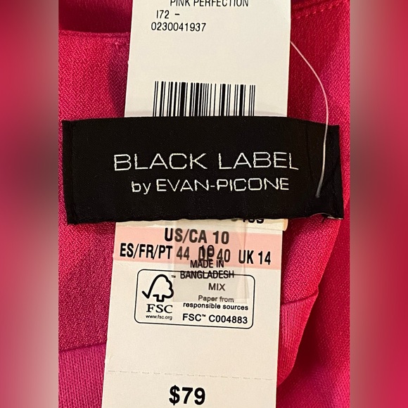 Black Label by Evan-Picone - Sleeveless Sheath Dress (NWT) - Picture 3 of 5